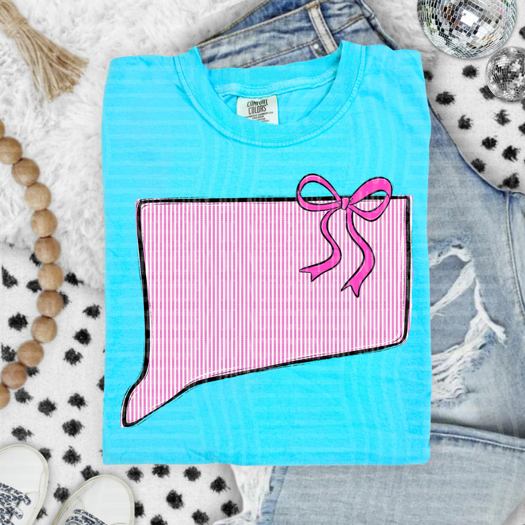 Seersucker States With Bow DTF Print