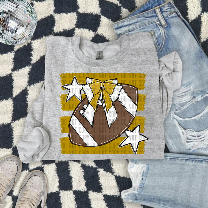 Football Bow DTF Print