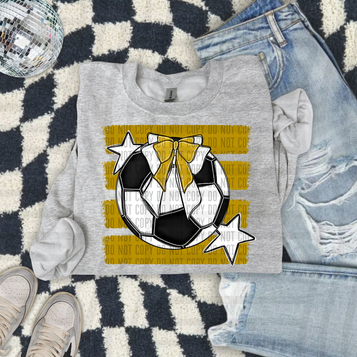 Soccer Bow DTF Print