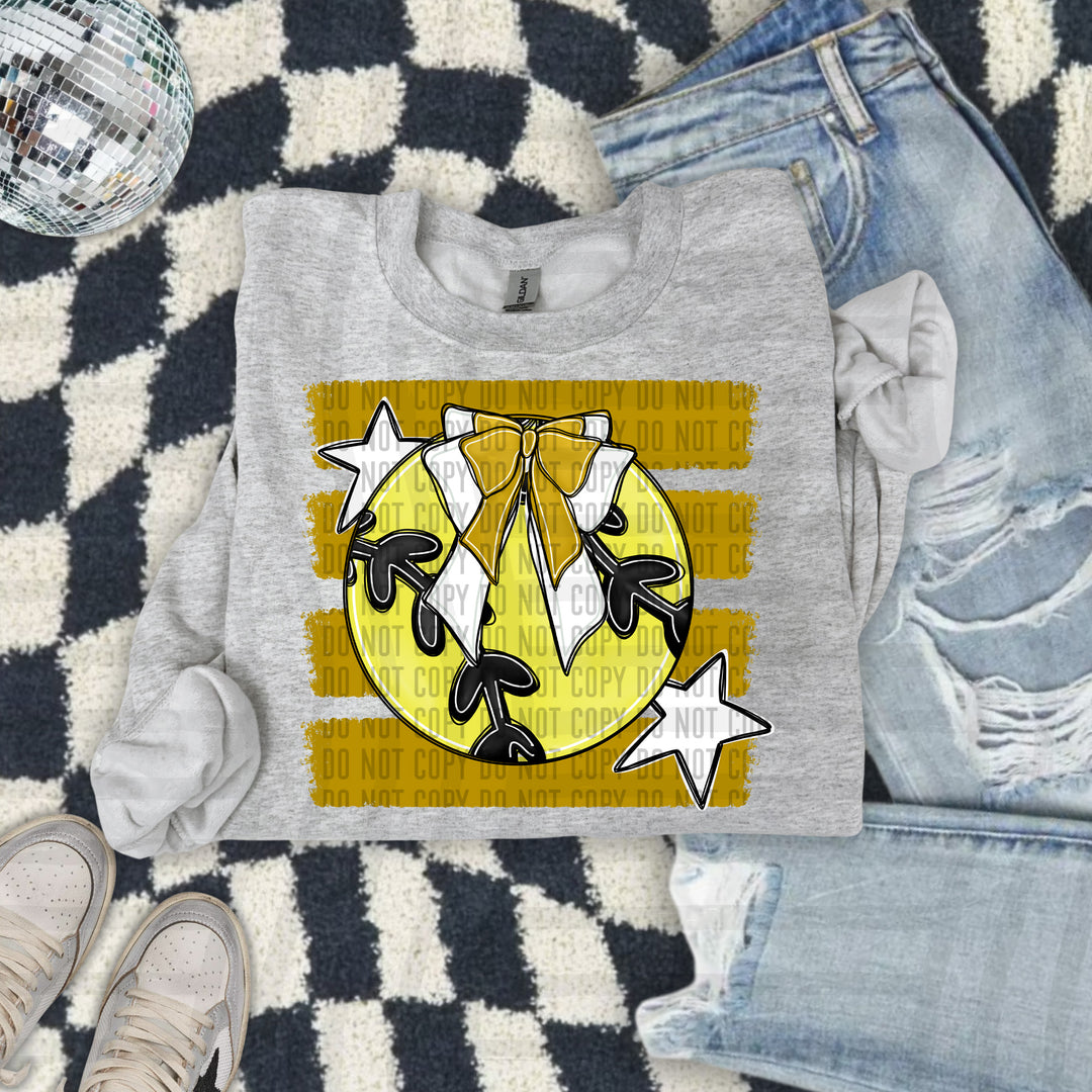 Softball Bow DTF Print