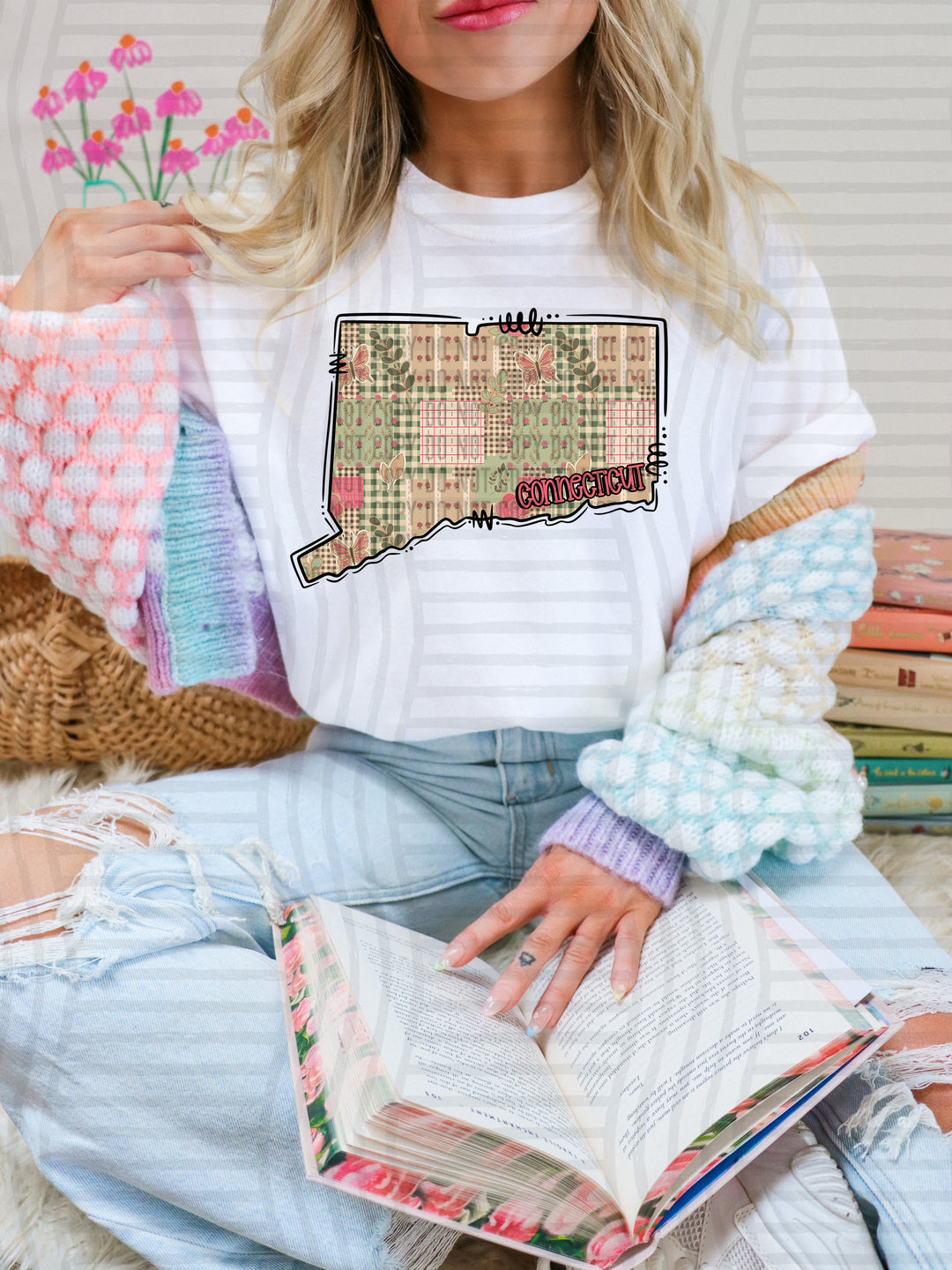 Butterfly Cottage States DTF Print