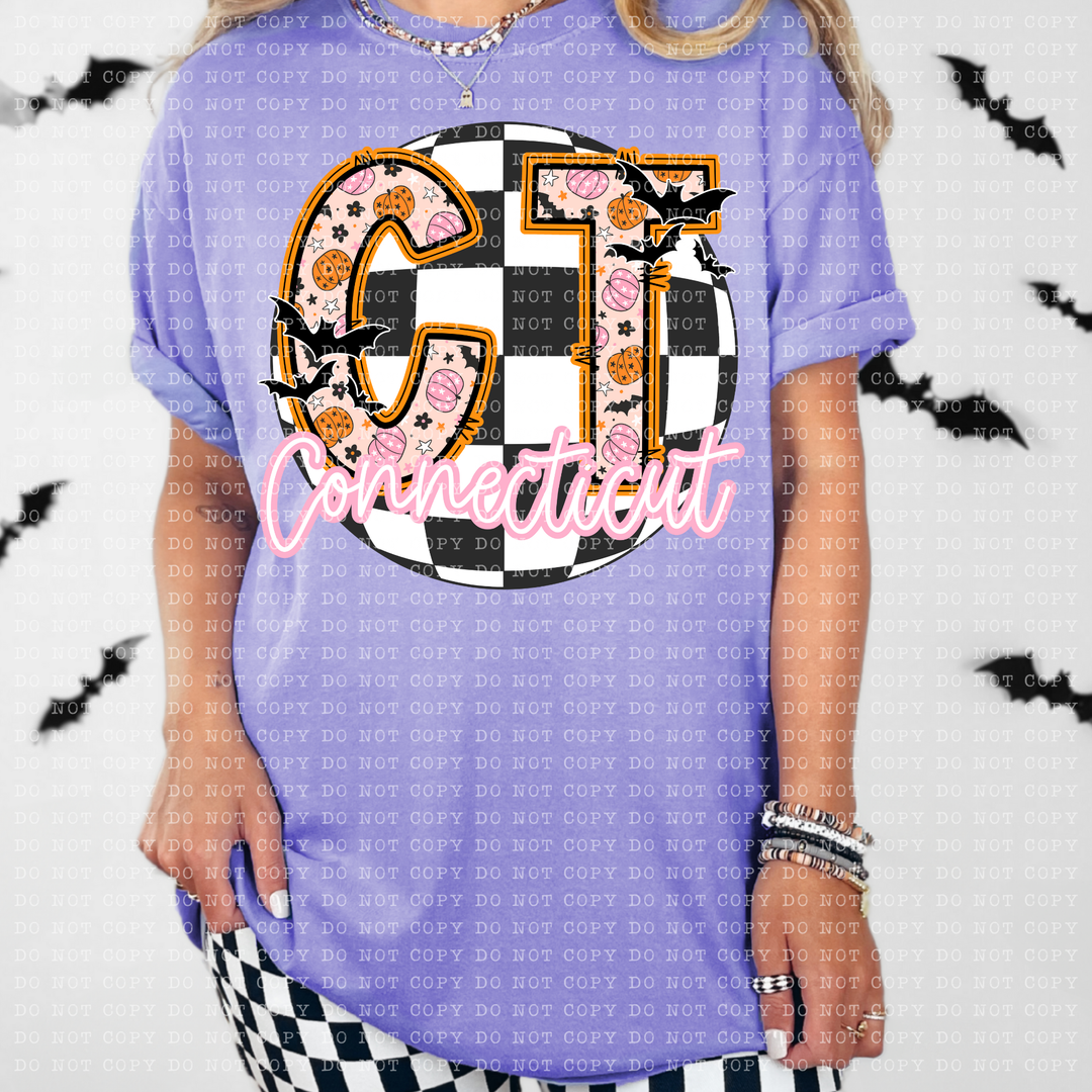 Pumpkin Batty States DTF Print