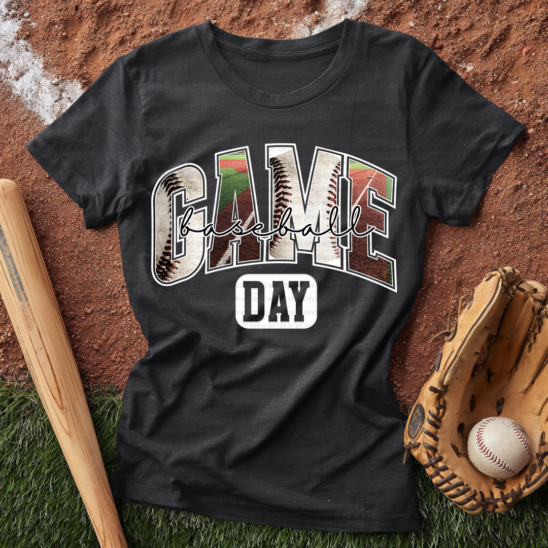 Game Day Baseball WHITE DTF Print