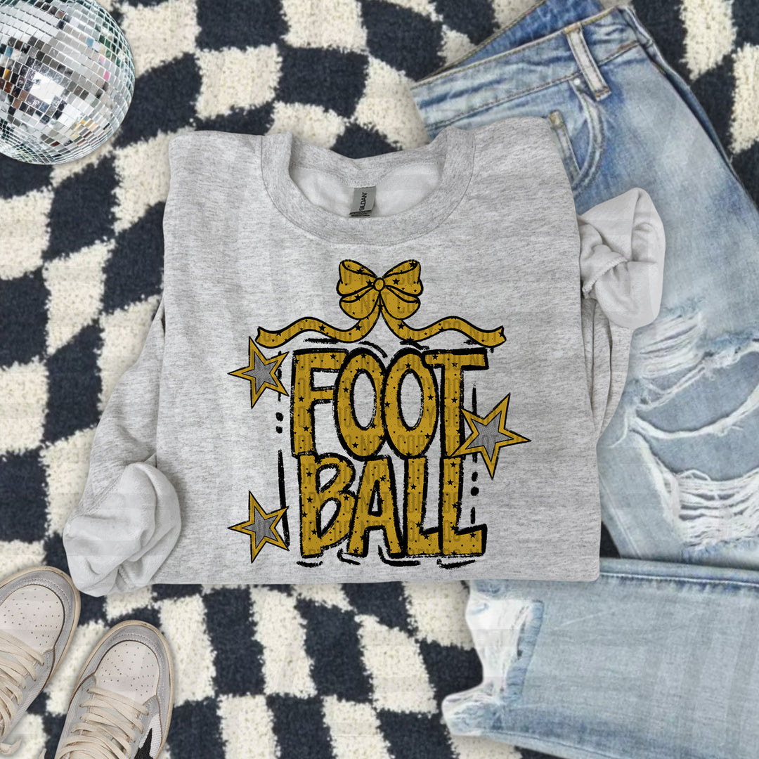 Football Bow DTF Print