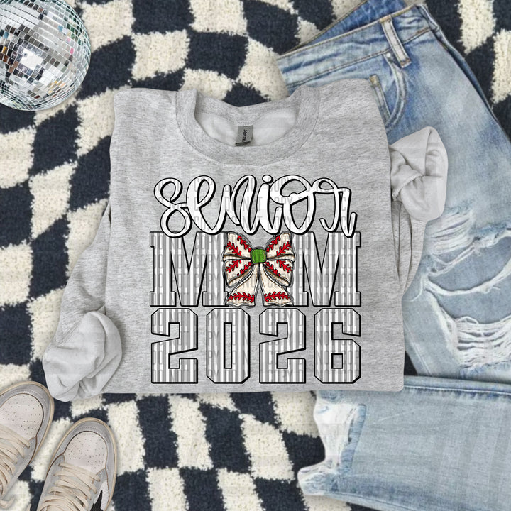 Senior Mom Baseball DTF Print