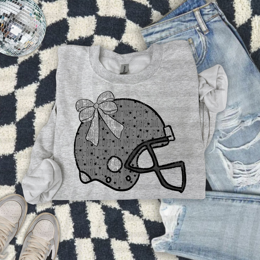 Helmet Silver Accents DTF Print
