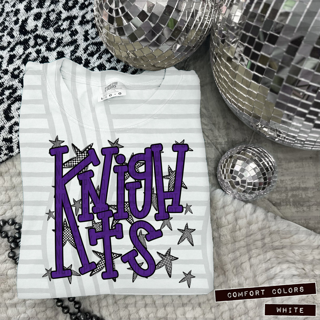 Purple Staggered DTF Print