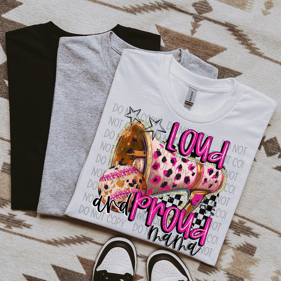 Loud And Proud Baseball Mama DTF Print