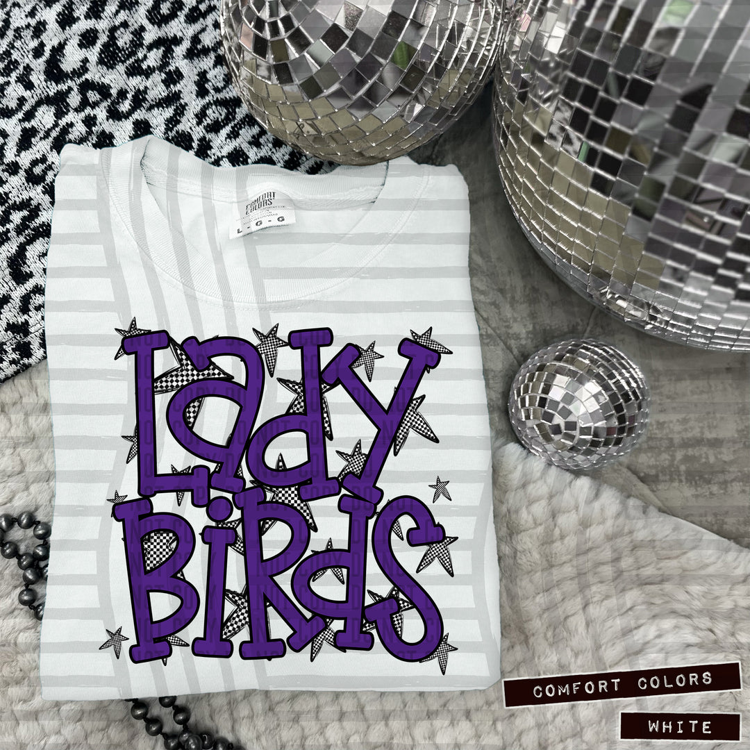 Purple Staggered DTF Print
