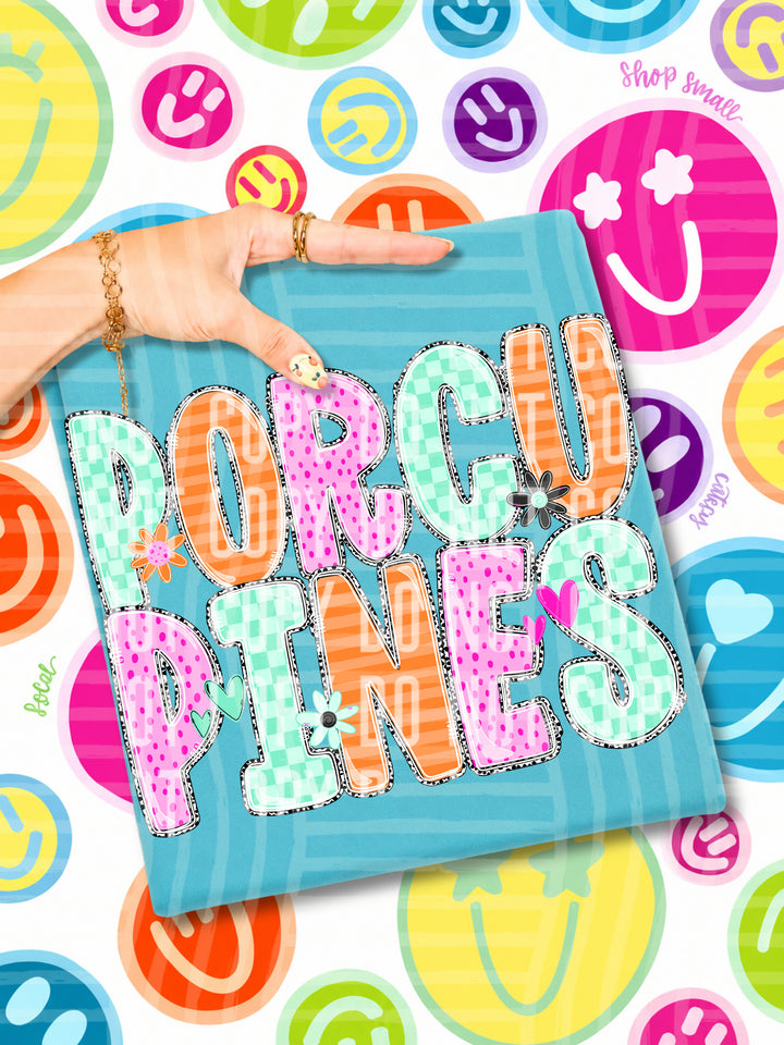 Happy Blooms Mascots DTF Print