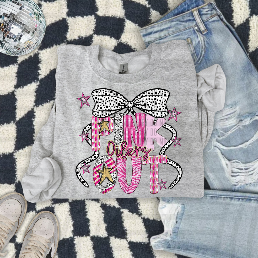 Pink Out Gold DTF Print