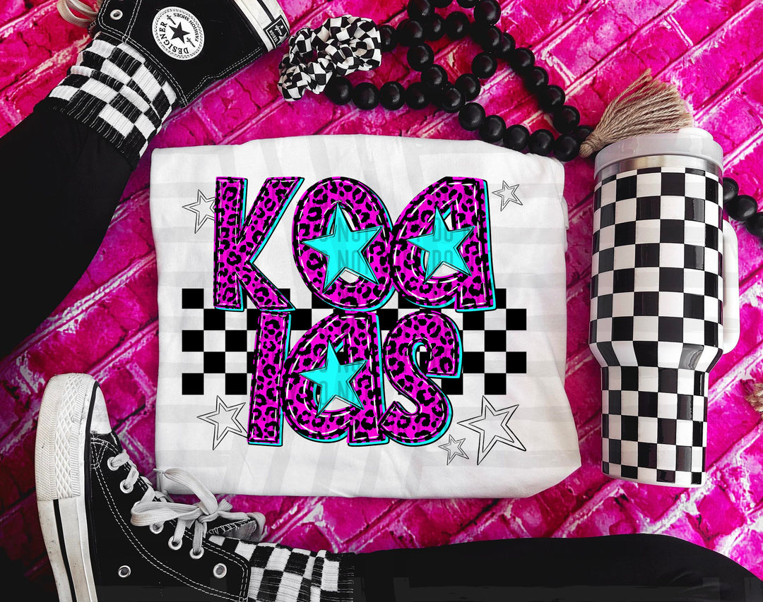 Pink Neon Leopard DTF Print