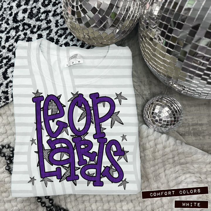 Purple Staggered DTF Print