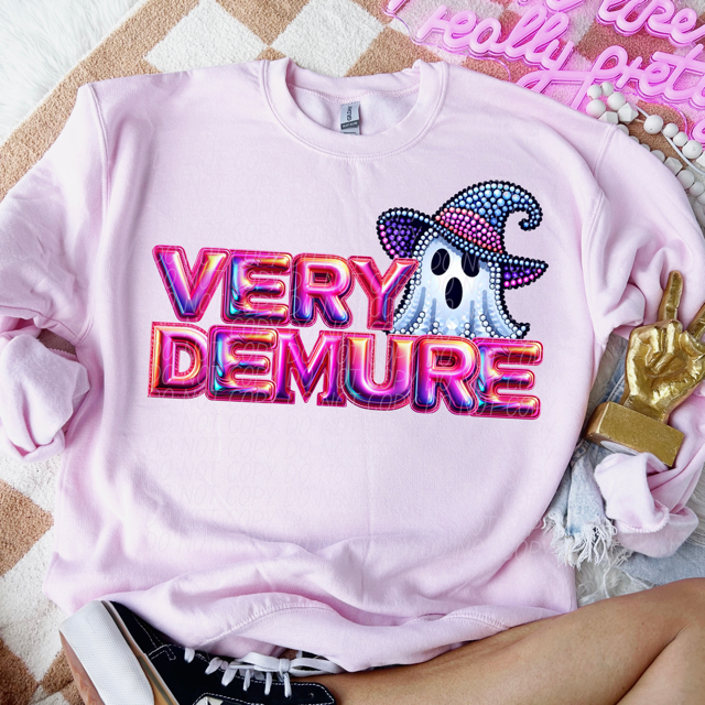 Very Demure Ghost Faux Bubble DTF Print