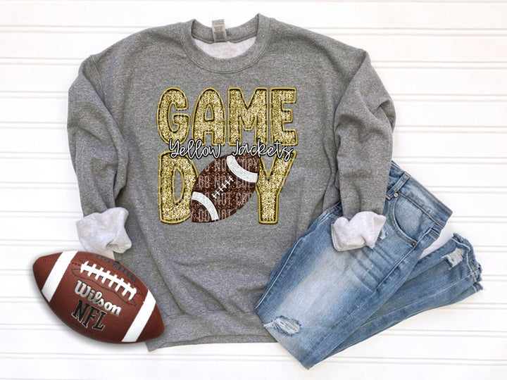 Gold Football DTF Print