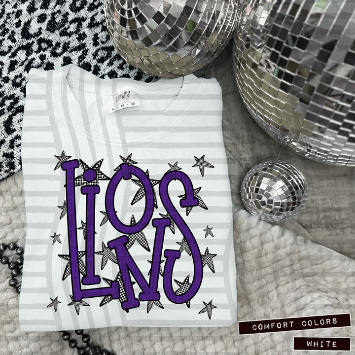 Purple Staggered DTF Print