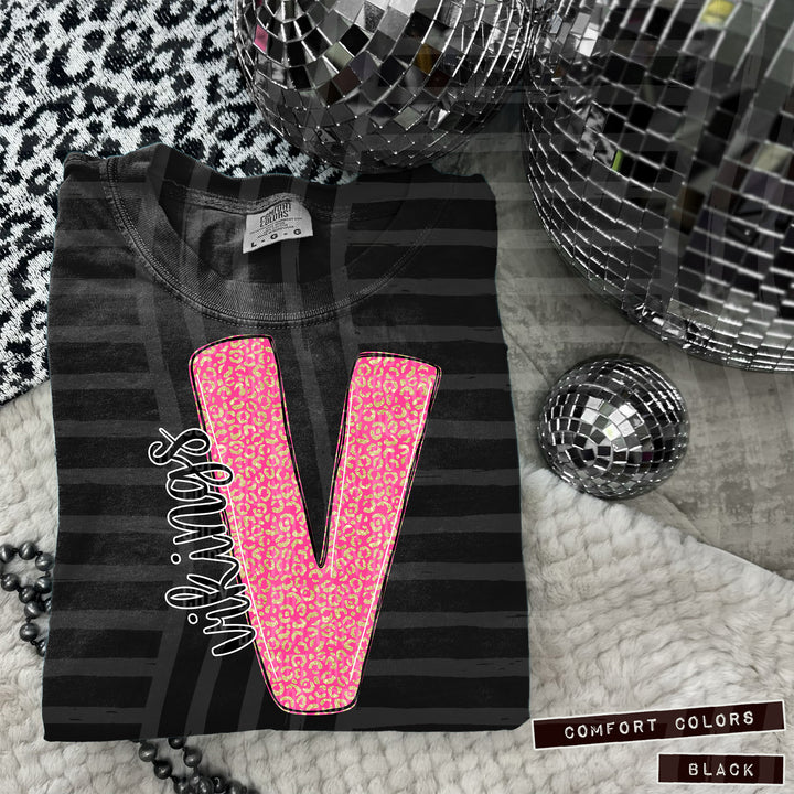 Pink Leopard Initial DTF Print