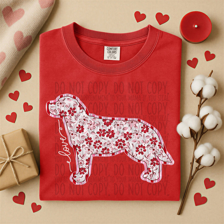 Valentine Dogs DTF Print
