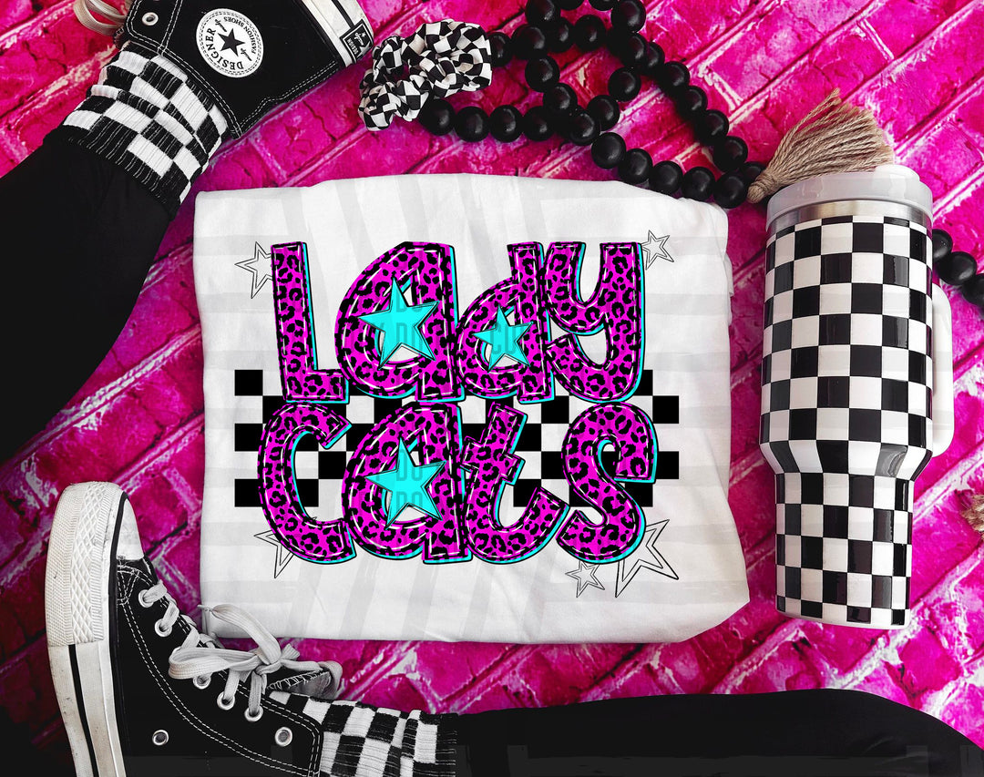 Pink Neon Leopard DTF Print