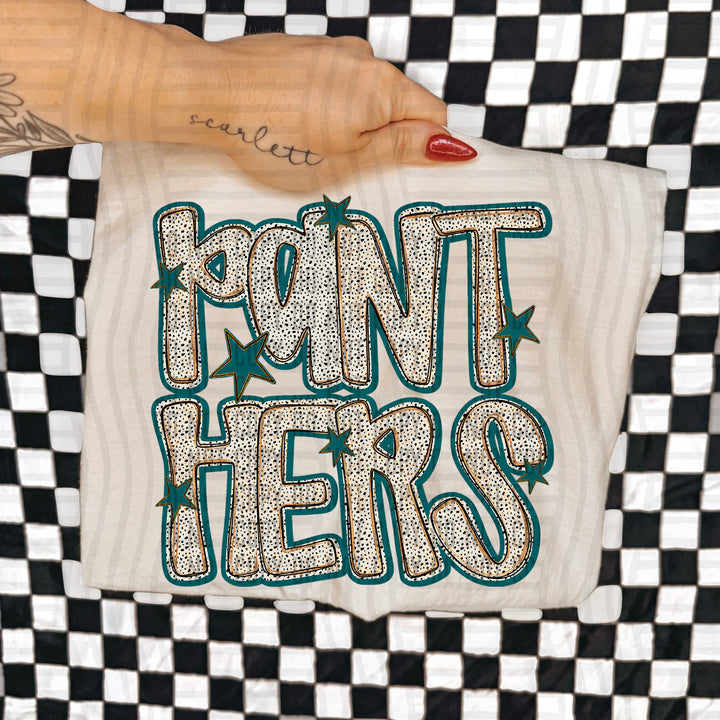 Teal Dotty DTF Print