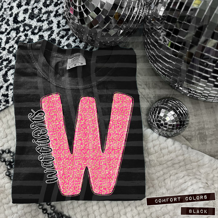 Pink Leopard Initial DTF Print