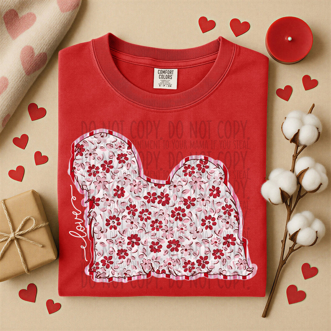 Valentine Dogs DTF Print