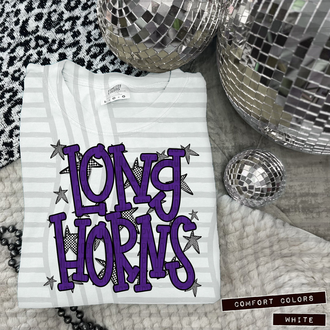 Purple Staggered DTF Print