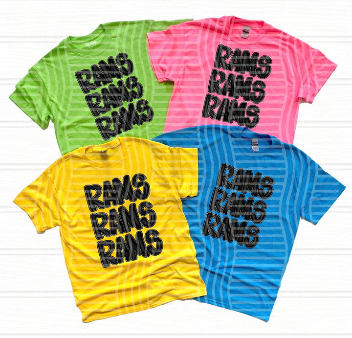 Black Stacked DTF Print