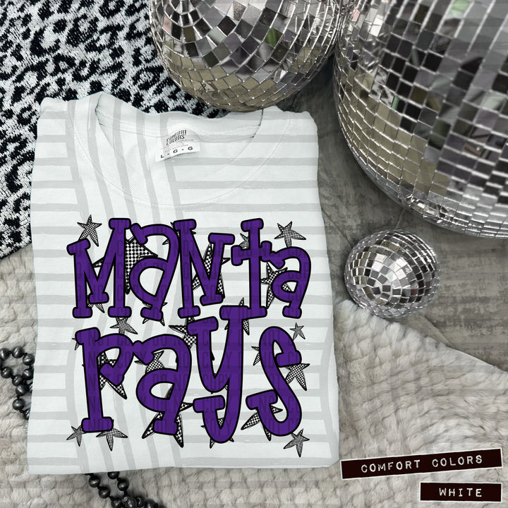 Purple Staggered DTF Print