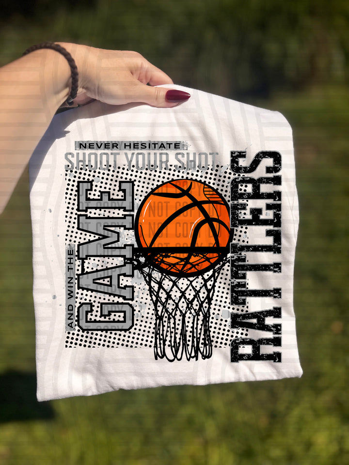 Never Hesitate Basketball DTF Print
