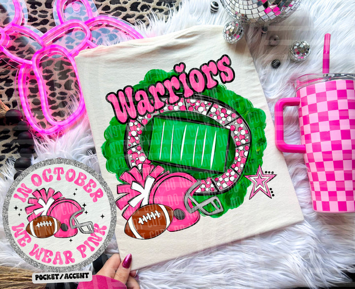 In October We Wear Pink- Football DTF Print