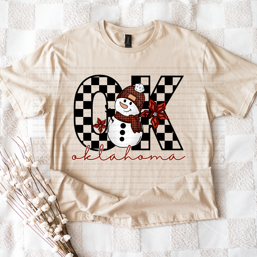 Snowman States DTF Print