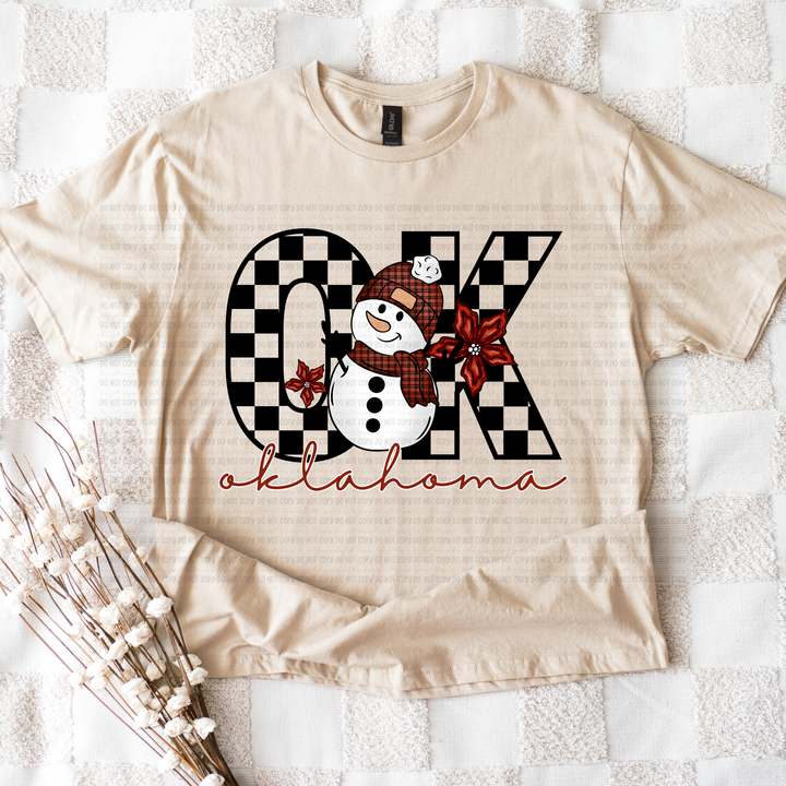Snowman States DTF Print