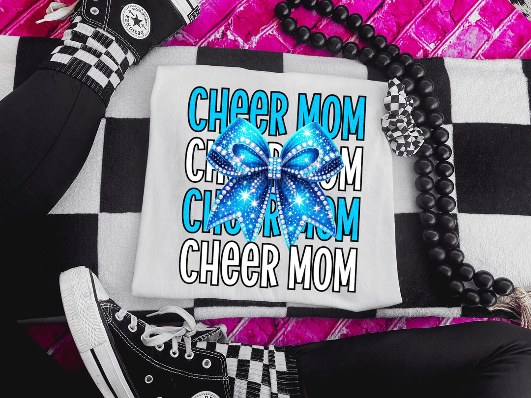 Cheer Mom with Bow DTF Print