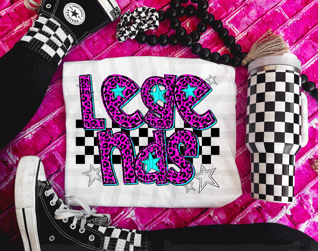 Pink Neon Leopard DTF Print