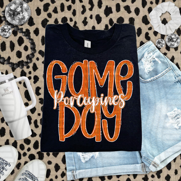 Doodle Gameday Burnt Orange DTF Print