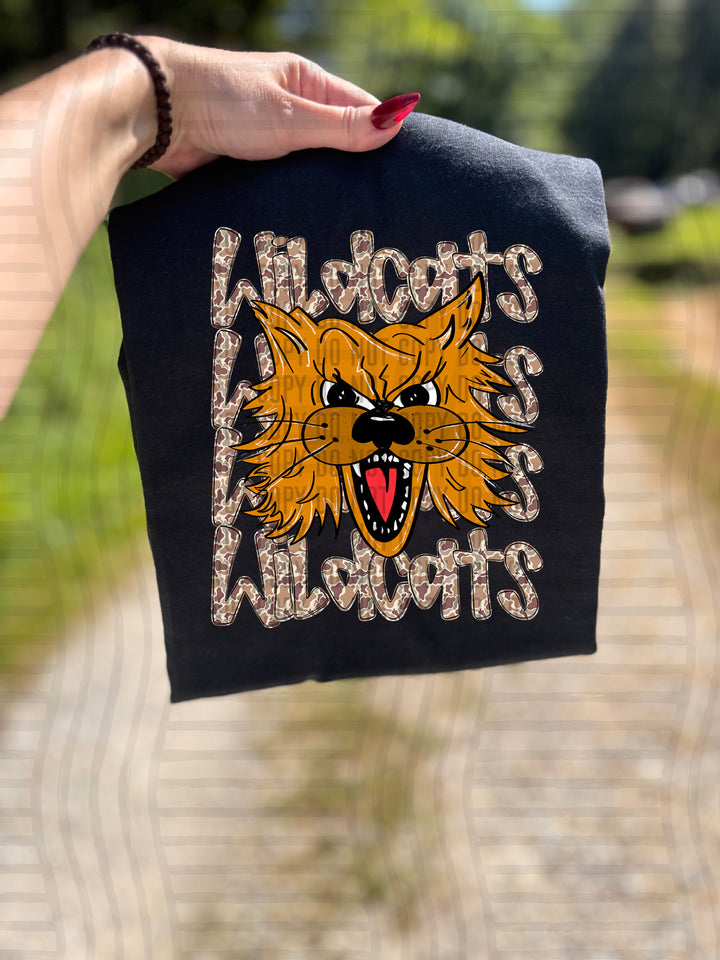 Camo Mascot Heads DTF Print