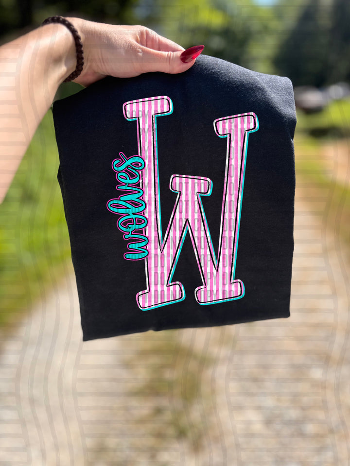 Mixy Pink Seersucker DTF Print