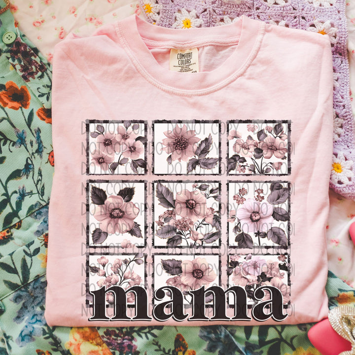 Mama Floral Squares DTF Print