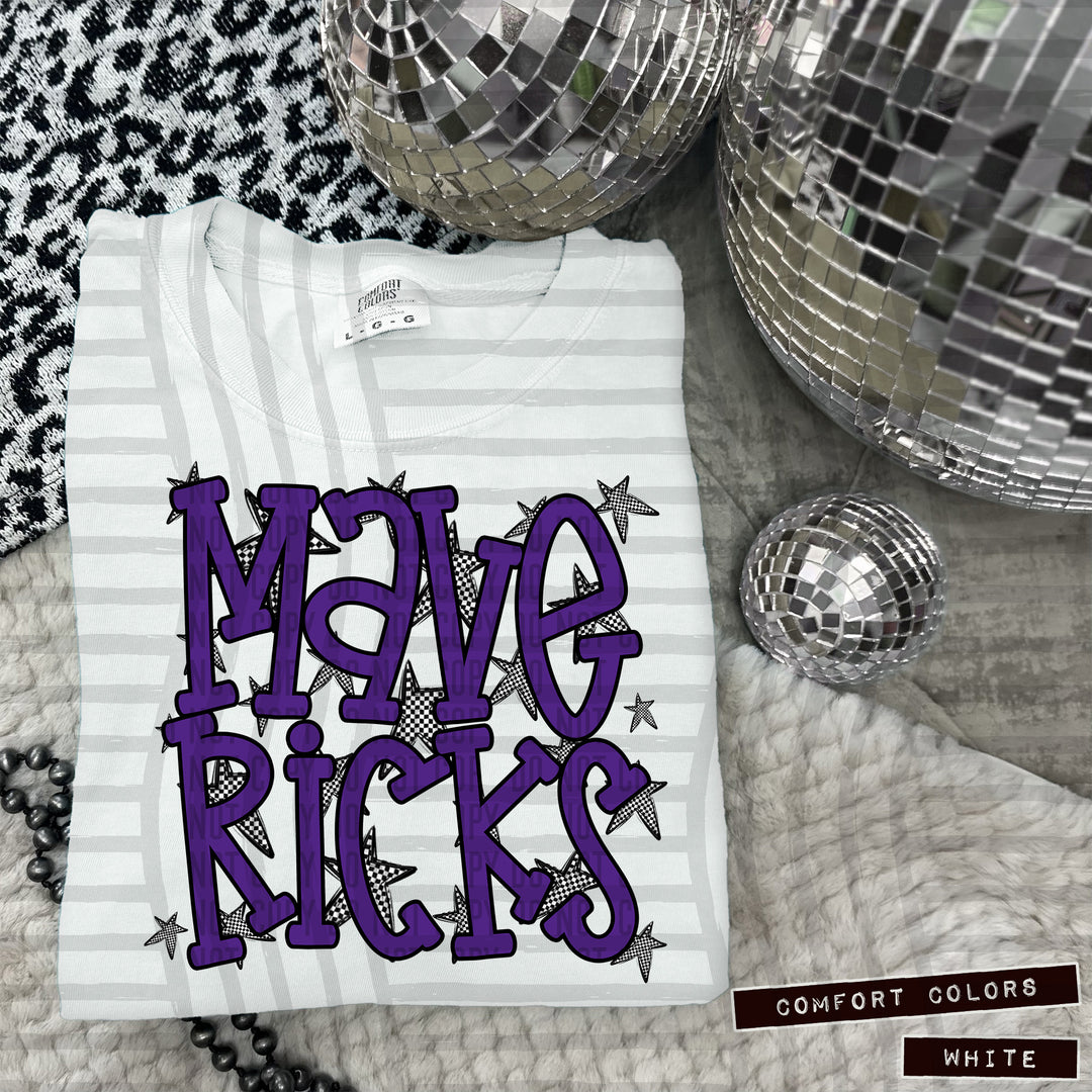 Purple Staggered DTF Print