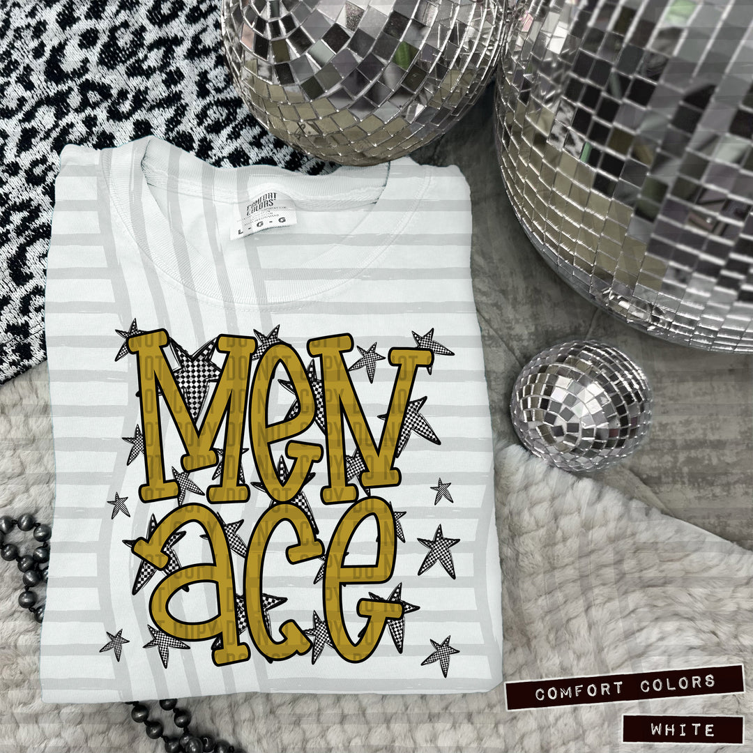 Gold Staggered DTF Print