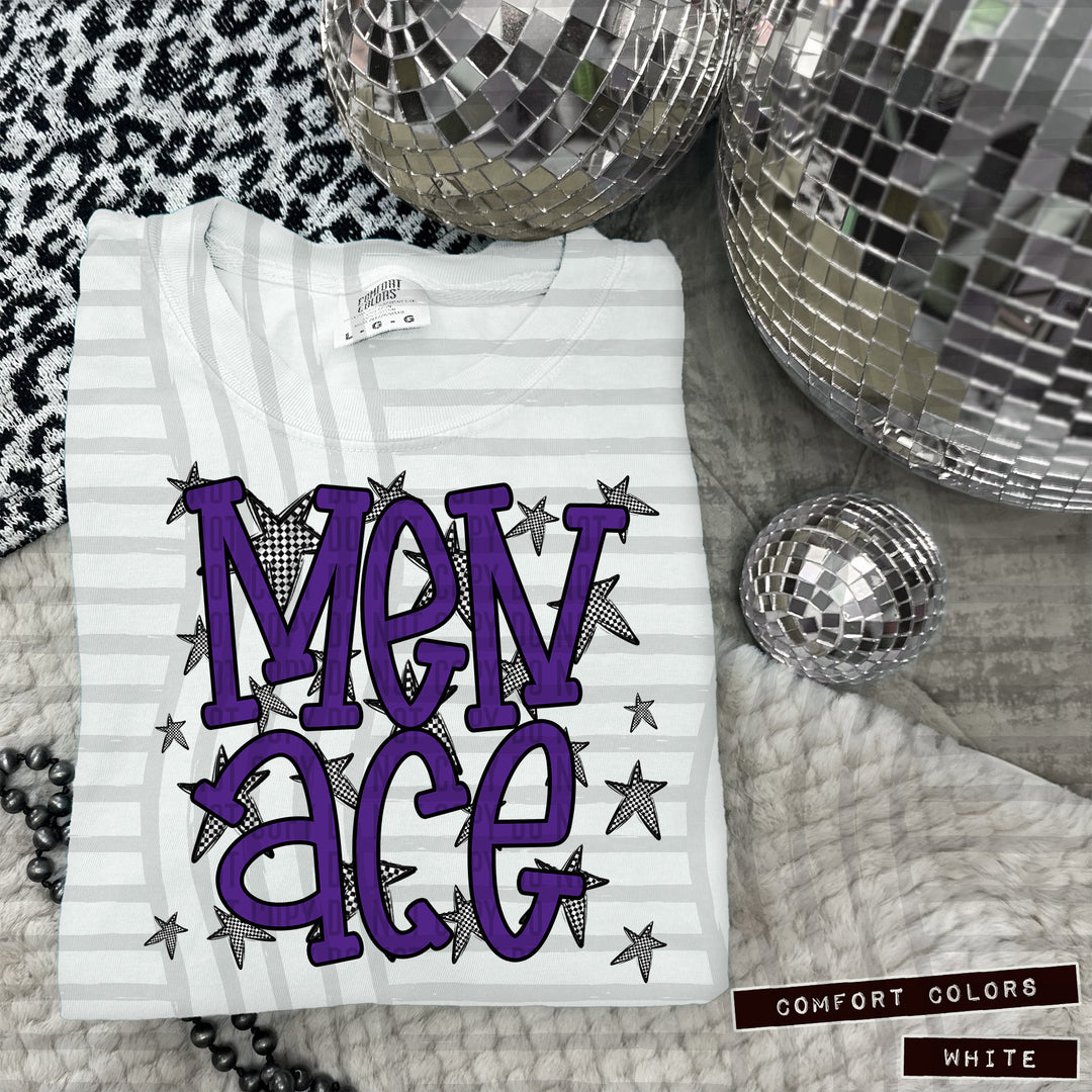 Purple Staggered DTF Print