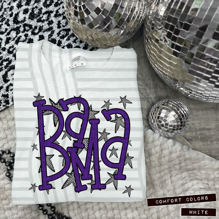 Purple Staggered DTF Print
