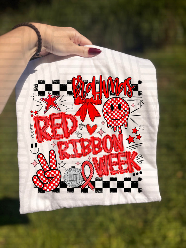 Red Ribbon DTF Print