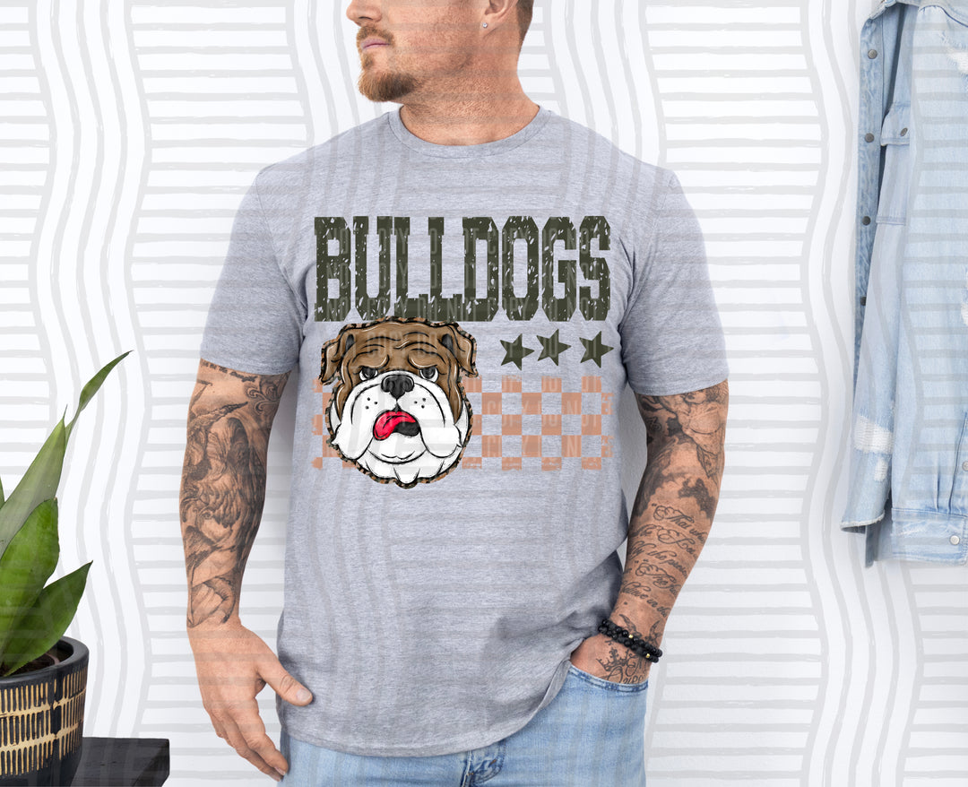 Camo Mascot Heads DTF Print