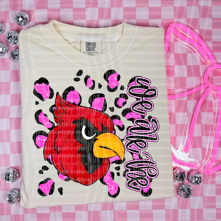 Preppy Leopard Mascot Heads DTF Print