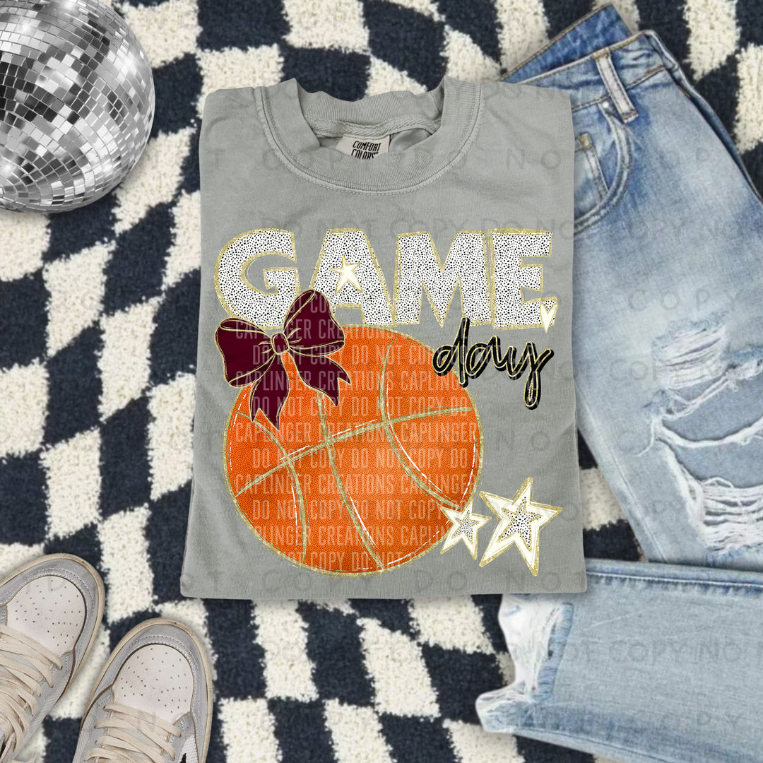 Game Day Basketball DTF Print