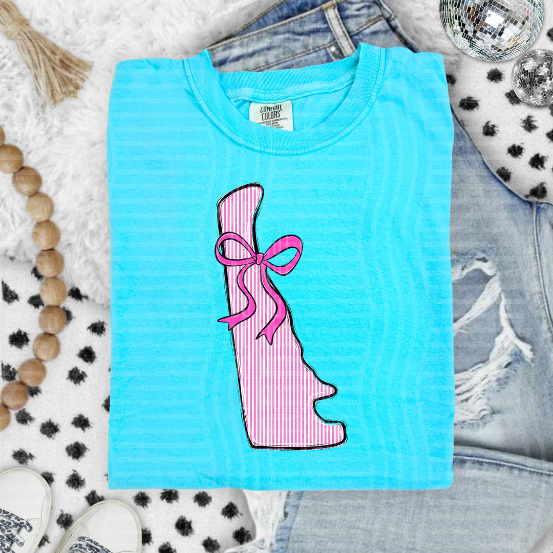 Seersucker States With Bow DTF Print