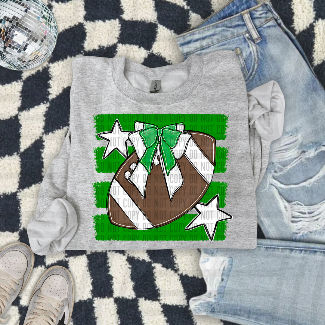 Football Bow DTF Print