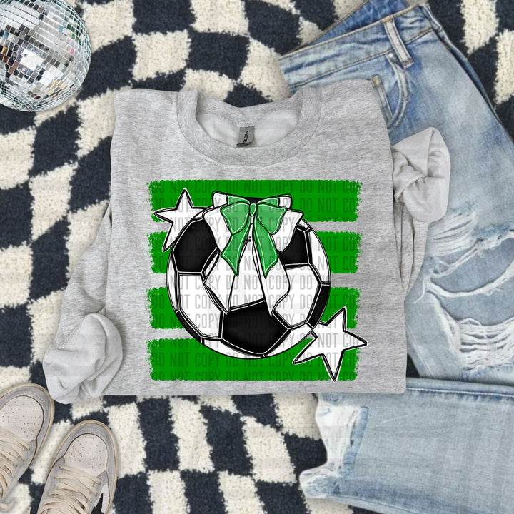 Soccer Bow DTF Print
